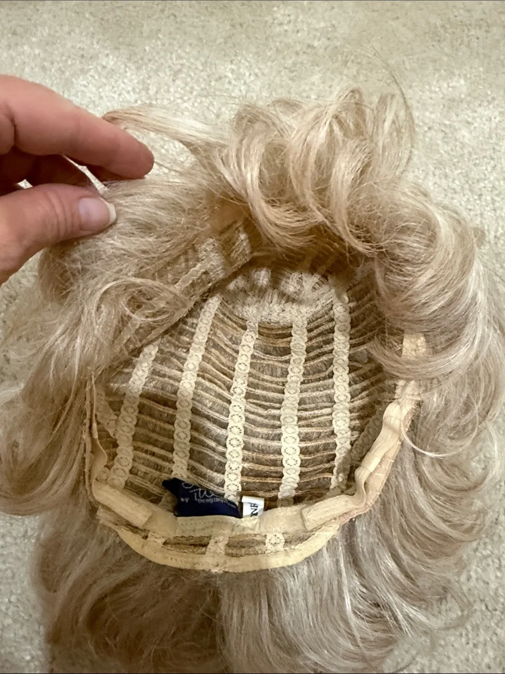 Light Blonde Women’s Hairpiece - Classic Short Curled Style wig
